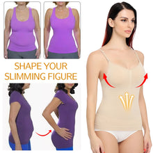 Load image into Gallery viewer, Plus Size Camisole for Women Tummy Control Cami Shaper Seamless Compression Tank Top Waist Cincher Shapewear for Women
