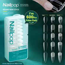 Load image into Gallery viewer, Nailpop 600pcs PRO Fake Nails Full Cover False Nail Tips Acrylic Nail Capsules Professional Material Finger Soak Off Gel Tips
