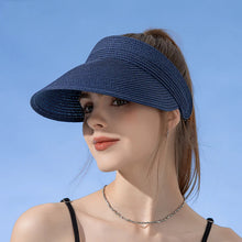 Load image into Gallery viewer, Spring and Summer Women&#39;s Outdoor Sunshade  Straw Hat Fashion Empty Top  Duck Tongue Hat
