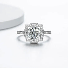 Load image into Gallery viewer, Total 2.5ct All Moissanite Engagement Rings For Women Anniversary Solid 925 Silver Round Cut
