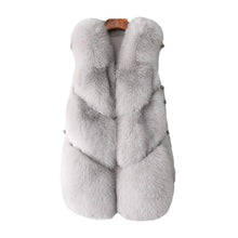 Load image into Gallery viewer, Sleeveless Faux Fur Jacket Women Coats Long Waistcoat Thicken Warm Casual Coat
