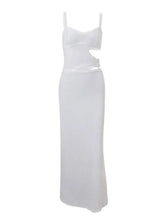 Load image into Gallery viewer, Elegant White Hollow Out Long Dress For Women Fashion Sleeveless Bodycon Maxi Dresses
