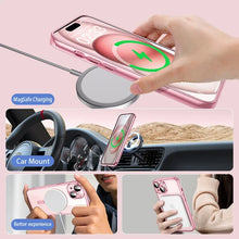 Load image into Gallery viewer, New 16 Series Plating Antiskid TPU Case for iPhone 16 15 14 13  Pro Max Plus Magsafe Magnetic Lens Film Protect Clear Cover
