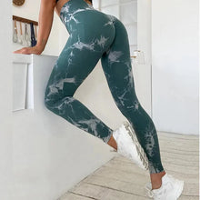 Load image into Gallery viewer, Sexy Women Gym Yoga Leggings High Waist Push Up Leggins Tie-dye Seamless Fitness Workout Leggins

