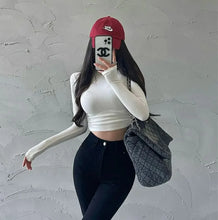 Load image into Gallery viewer, Womens Long Sleeve Turtleneck T Shirts Ribbed Tight Knit Sexy Slim Fitted Casual
