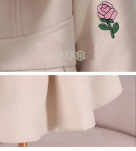 Load image into Gallery viewer, Women&#39;s Woolen Coat Autumn Winter New Lantern Sleeves Long Sleeved Mid Length Jacket
