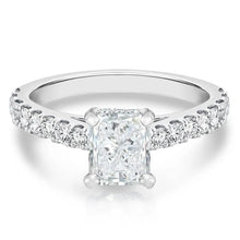 Load image into Gallery viewer, Radiant Cut 1.5 Ct Moissanite Engagement Ring VVS1 D Color 925 Sterling Silver For Women
