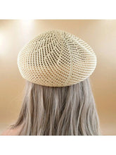 Load image into Gallery viewer, New Women&#39;s Spring/Summer Beret Adjustable Hollow Mesh Knitted Hat Fashion Hat Cap
