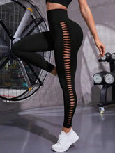 Load image into Gallery viewer, Sexy Hollow Black  Seamless Leggings Women Fitness Leggings Gym Yoga Pants High Waist Yoga Pants
