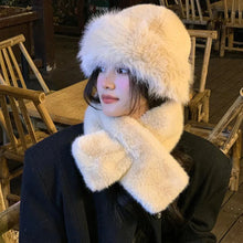 Load image into Gallery viewer, New Women Fluffy Faux Fur Bucket Hat Winter Warm Ear Protection Cap Windproof Panama Caps
