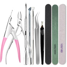 Load image into Gallery viewer, Manicure Tools Set With Nail File And Cuticle Pusher Gel Polish Kit Professional Nail Tools For Pedicure Nail Art Tools
