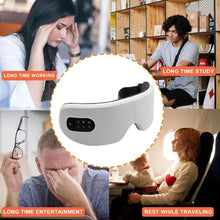 Load image into Gallery viewer, Smart USB Rechargeable Electric Eye Massager Air Pressure Hot Compress Massage Glasses
