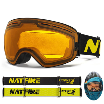 Outdoor Sports Ski Goggles UV400 Protection Ski Mask Male Female Anti-Fog Big Face Snow Glasses Snowboard Skiing Eyewear