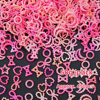 500-600pcs Bow Flower Nail Art Resin Decorations Mix Shapes Nail Charms Press on Manicure Supplies - Shop & Buy