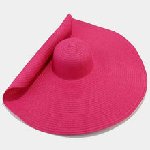 Load image into Gallery viewer, 70cm Oversized Wide Brim Straw Hats Spring Summer Floppy Foldable UV Protection Beach Sun Hat For Women&#39;s
