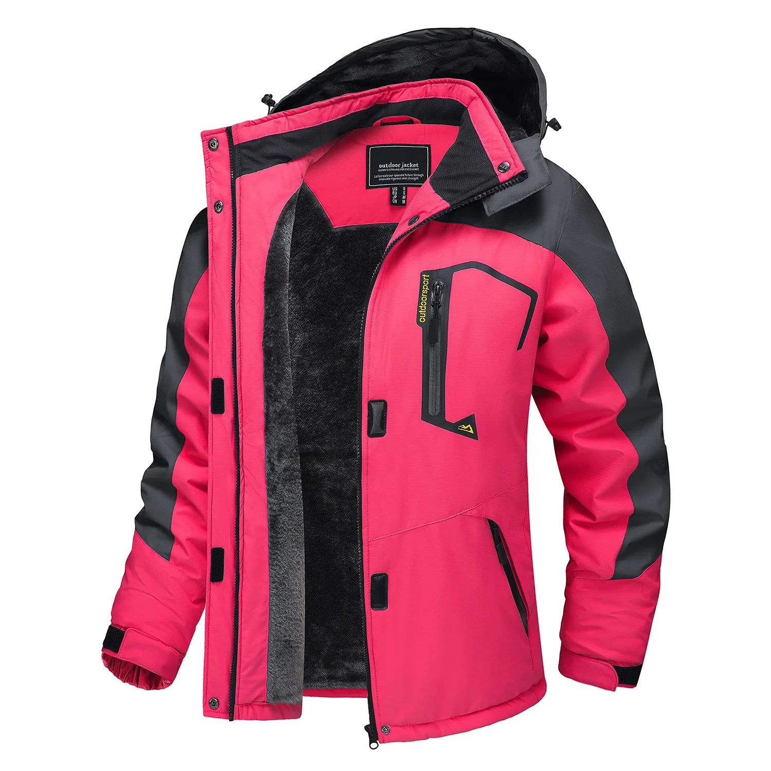 Women Winter Fashion Ski Snowboard Jacket Thermal Fleece Waterproof Fish Casual Work Rain Jacket Coat Windbreaker Parka - Shop & Buy