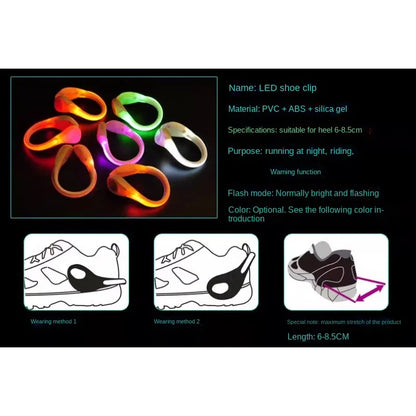 Shoe Clip Light Outdoor Night Running and Cycling Safety Warning Shoe Light LED Flash Shoe Clip Light 5