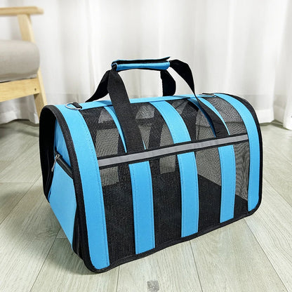 Breathable Cat outing Bag for Pet Dog, Summer Skew Straddle, Portable, Foldable, Small and Medium-sized Dog Cage