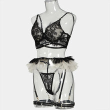 Load image into Gallery viewer, New Hot Sale Erotic Set Lace Pleated Skirt Swing Garter Sexy Lingerie Four-Piece Set
