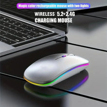 Load image into Gallery viewer, Wireless Mouse Gaming Mouse Backlight USB Compatible RGB Rechargeable Mice Silent Backlit Ergonomic Gaming Mouse
