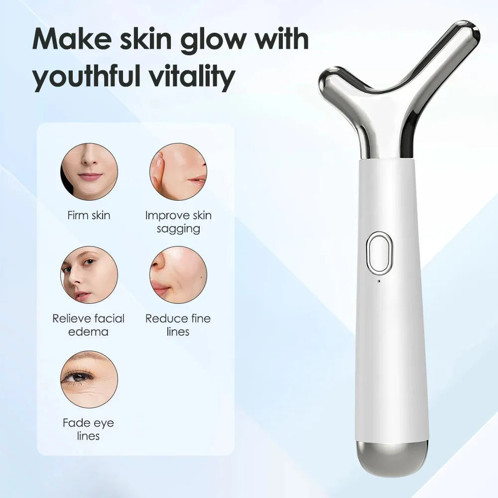 Y-shaped Facial Lifting Device Anti Aging Face Slimming Massager High-frequency Vibration Neck Beauty Lift Double Chin Remover - Shop & Buy