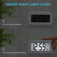 Load image into Gallery viewer, LED Digital Alarm Clock Backlight Snooze Data Time Calendar Desktop Multifunction Electronic Backlight Table Clock
