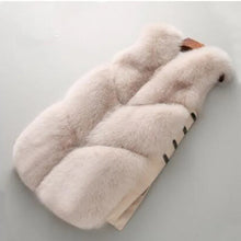 Load image into Gallery viewer, Sleeveless Faux Fur Jacket Women Coats Long Waistcoat Thicken Warm Casual Coat
