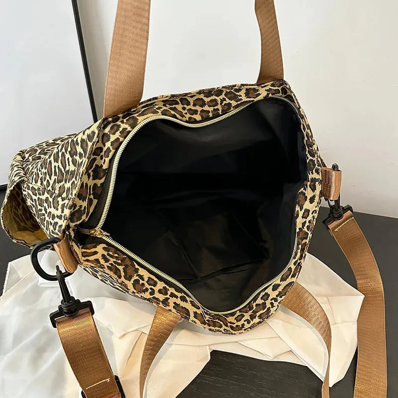 Women's New  Shoulder Bag Leopard Print Casual Shopping Bag Large Capacity European and American Fashion - Shop & Buy