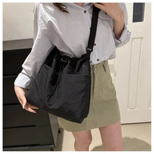 Load image into Gallery viewer, New Large Capacity Shoulder Bag For Women Waterproof Nylon Drawstring Pleated Crossbody Bag
