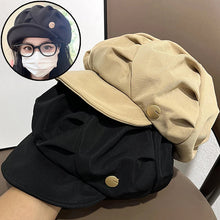 Load image into Gallery viewer, New Female Short Brim  Caps Ladies Pleated Berets Hats Spring Autumn Ins Polyester
