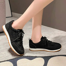 Load image into Gallery viewer, New Classic Suede Retro Round Headed Lace up Flat Bottom Casual Large Size Single Shoes for Women
