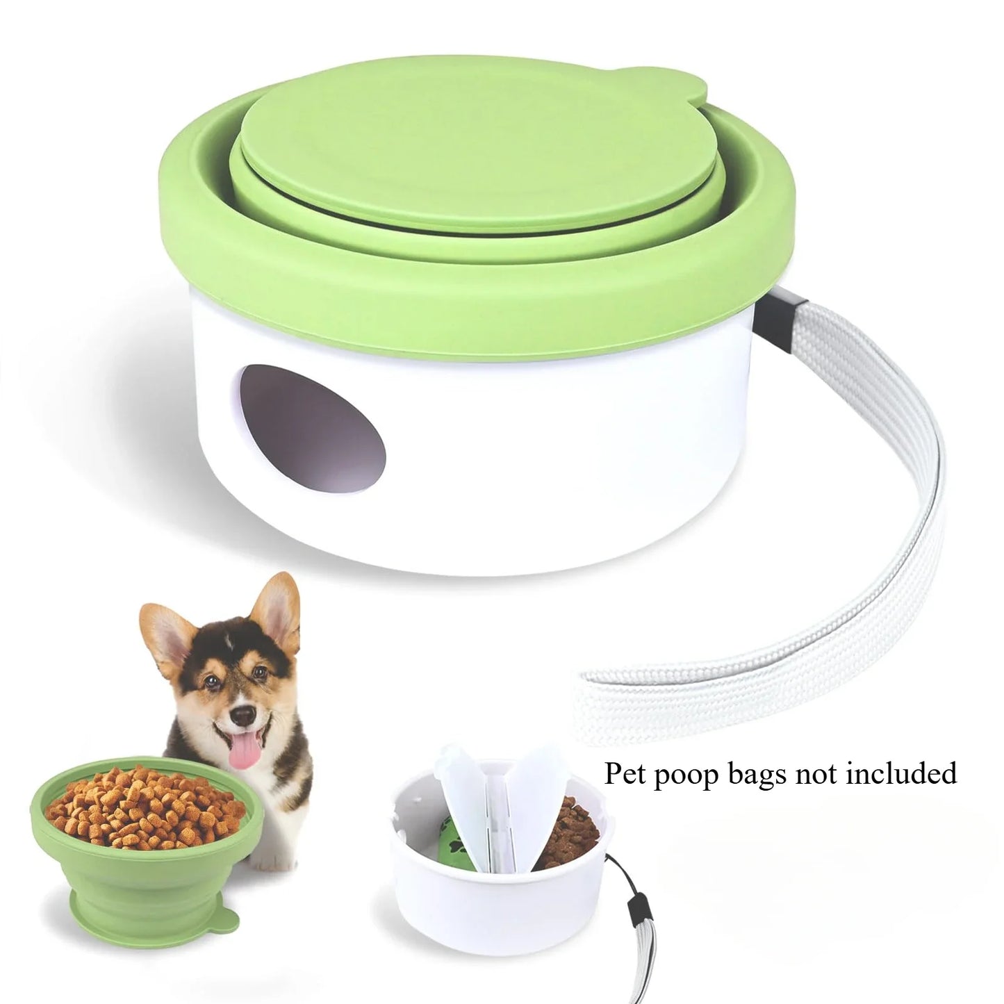 Portable Dog Food Bowl Feeder 3 in 1 Cat Drinking Water Folding Silicone Pet Outdoor Travel Bowl Foldable Water Cup Pet Supplies