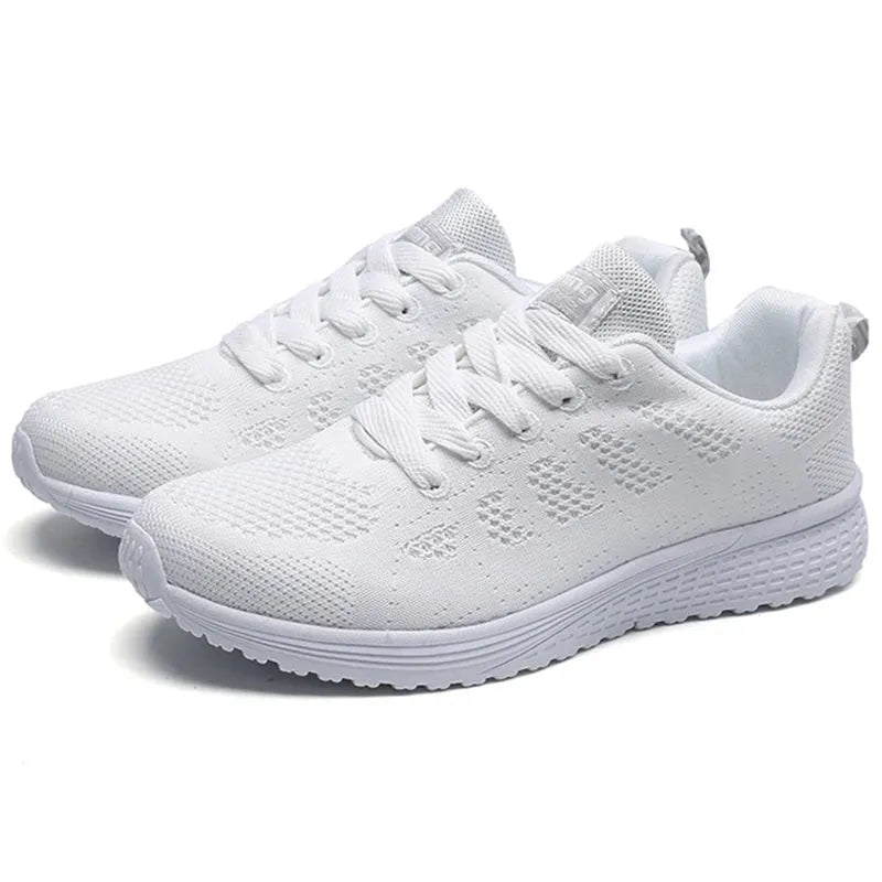 Women's Sneakers New Fashion Breathable Solid Color Walking Sneakers - Shop & Buy