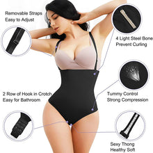 Load image into Gallery viewer, Thongs Bodysuit Women Shapewear Waist Trainer Body Shaper Slimming Sheath Flat Belly High Waist Tummy Control Panties
