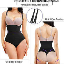 Load image into Gallery viewer, Thongs Bodysuit Women Shapewear Waist Trainer Body Shaper Slimming Sheath Flat Belly High Waist Tummy Control Panties
