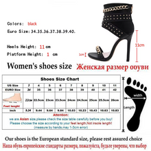 Load image into Gallery viewer, Rivet Metal Decoration High Heel Sandals Women Hollow Out Cover Heel For Party Gladiator Ladies Shoes
