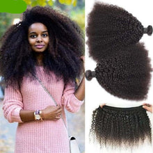 Load image into Gallery viewer, Afro Kinky Curly Bundles Mongolian Kinky Curly Hair Bundles Extension Remy 3 bundles Deal Curly Human Hair Bundles For Women - Shop &amp; Buy
