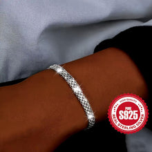 Load image into Gallery viewer, Allergy-Free Radiant Sterling Silver Bracelet - Timeless Luxury Design for Women - Shop &amp; Buy
