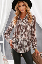 Load image into Gallery viewer, Animal Print Curved Hem Shirt - Shop &amp; Buy
