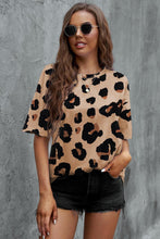 Load image into Gallery viewer, Animal Print Dropped Shoulder Round Neck T-Shirt - Shop &amp; Buy
