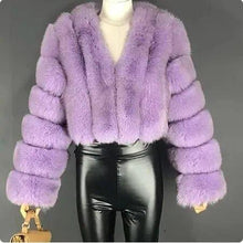Load image into Gallery viewer, Autumn Winter High Quality Faux Fox Fur Coat Women Elegant Long Sleeve Warm Mink Short Jackets Furry Fashion Outwear Coat - Shop &amp; Buy
