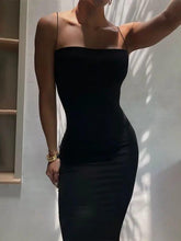 Load image into Gallery viewer, Autumn Winter Women Solid White Black Strap Midi Dress Bodycon Sexy Streetwear Party Club Elegant Fashion Clothes - Shop &amp; Buy
