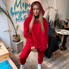 Load image into Gallery viewer, Autumn Winter Women Two Piece Set Women&#39;s Tracksuit Oversized Hoodie+Sweatpants Casual Sport Suit - Shop &amp; Buy