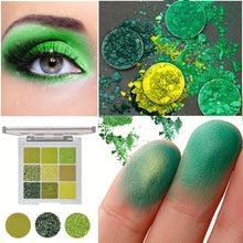 Load image into Gallery viewer, Avocado-Inspired 9-18 Color Eyeshadow Palette – Green Hues, Matte-Shimmer Blend, Waterproof &amp; High Pigment - Shop &amp; Buy
