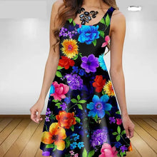 Load image into Gallery viewer, Plant Flowers 3D Printed Women Dress Elegant Sweet Casual Sleeveless A-Line Dresses
