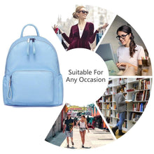 Load image into Gallery viewer, Baby Blue Mini Backpack Purse,Vaschy Faux Leather Small Backpack for Women cute backpack bag pack PU leather - Shop &amp; Buy