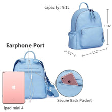 Load image into Gallery viewer, Baby Blue Mini Backpack Purse,Vaschy Faux Leather Small Backpack for Women cute backpack bag pack PU leather - Shop &amp; Buy