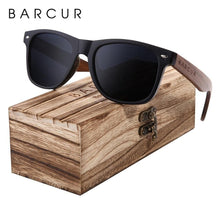 Load image into Gallery viewer, BARCUR Black Sunglasses for Men Sun Glasses Polarized Sunshade Natural Wood Sunglasses - Shop &amp; Buy
