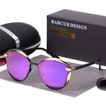 Load image into Gallery viewer, BARCUR Fashion Polarized Women Sunglasses Round Sun Glass Ladies Lunette De Soleil Femme - Shop &amp; Buy