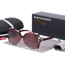 Load image into Gallery viewer, BARCUR Oversize TR90 Sunglasses Women Polarized UV400 Sunglasses Ladies Shades with Gradient Lens lunette de soleil femme - Shop &amp; Buy
